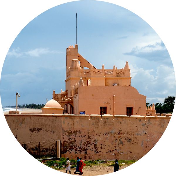 op het strand in Tranquebar, Tharangambadi (Tranquebar), Tamil Nadu • India
